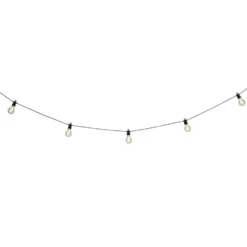 Guirlande solaire 10LED blanc chaud ampoule filament Ø6xL350cm