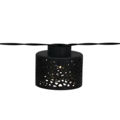 Guirlande solaire 10 mini abat-jours suspendus LED blanc chaud 5,6m