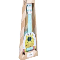 Guitare enfant 4 cordes motif animal plastique L36cm (3 modèles)