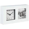 Horloge avec cadre photo à poser 10.5x19.5cm (2 modèles)