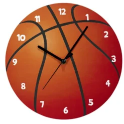 Horloge murale en bois Ø30cm - 2 modèles foot ou basket