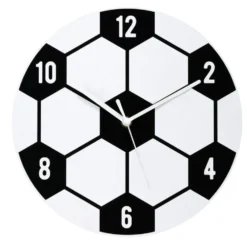 Horloge murale en bois Ø30cm - 2 modèles foot ou basket