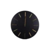 Horloge murale ronde barre en métal et plastique noir Ø50cm