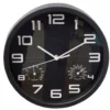 Horloge murale ronde plastique noir et blanc Ø25cm (2 modèles)