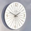 Horloge ronde design rayon effet bois blanc naturel Ø30 cm