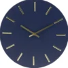 Horloge ronde en métal bleu Ø30cm