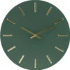 Horloge ronde en métal vert céladon Ø30cm