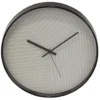 Horloge ronde fond rayure réométrique vert et blanc - Ø30xH4cm