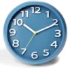 Horloge ronde plastique bleu Ø25cm
