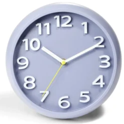 Horloge ronde plastique gris Ø25cm