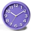 Horloge ronde plastique violet Ø25cm