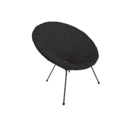 Housse de fauteuil de jardin Urban tissu déperlant - Noir - Ø85xH37 cm