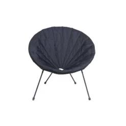 Housse de fauteuil de jardin Urban tissu déperlant - Noir - Ø85xH37 cm