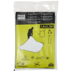 Housse de matelas 2 personnes protection pour déménagement noir
