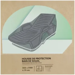 Housse de protection bain de soleil noir 200x75xH40cm