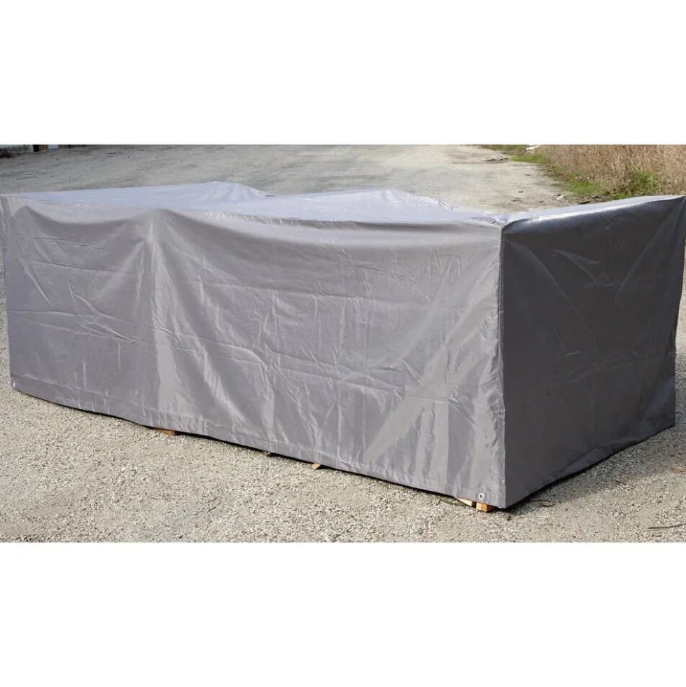 Housse de protection grise pour salon de jardin