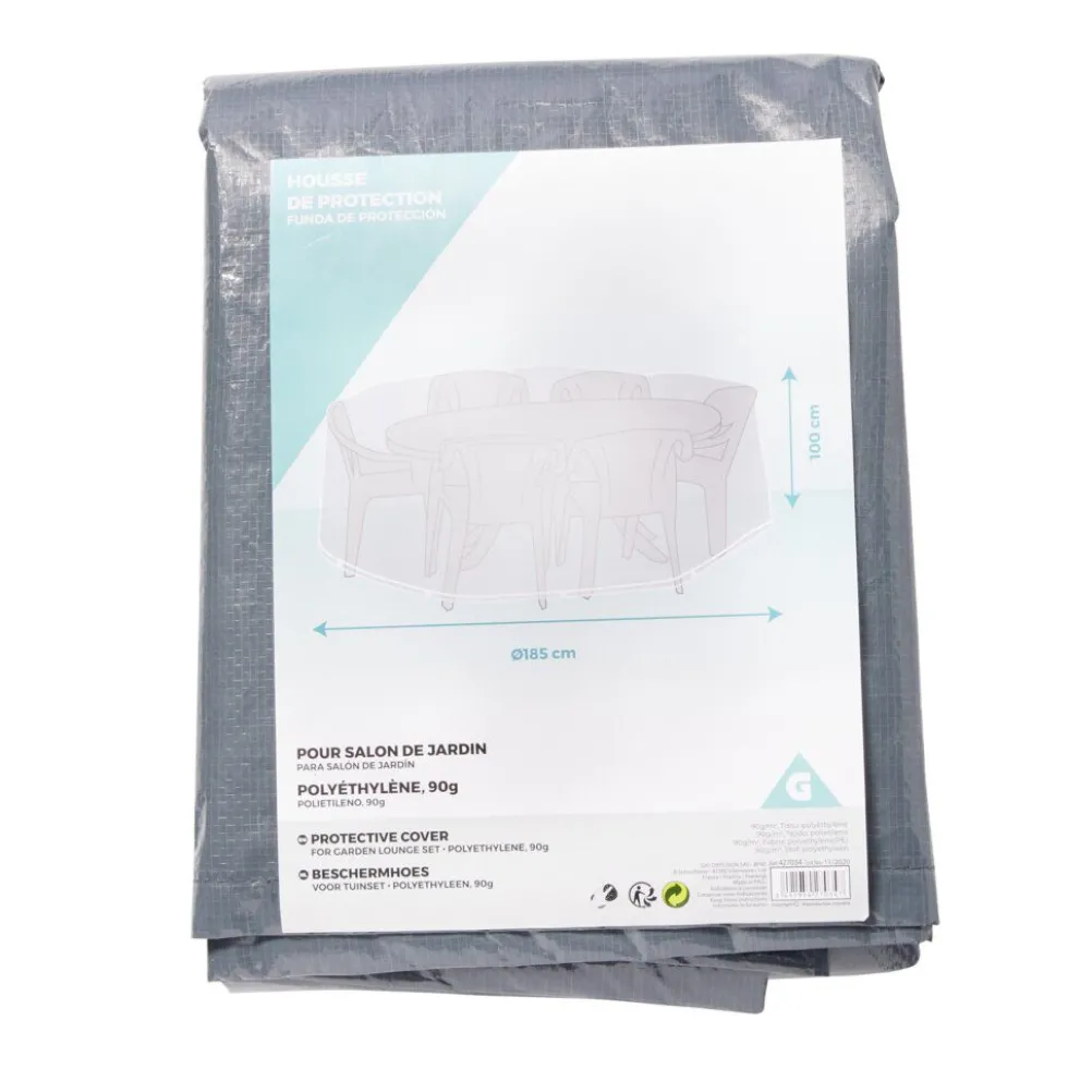 Housse de protection ronde pour salon jardin