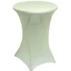 Housse de table haute Fiesta tissu extensible vert Ø80xH110cm
