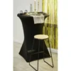 Housse de table haute ronde Fiesta Ø80xH110cm noir