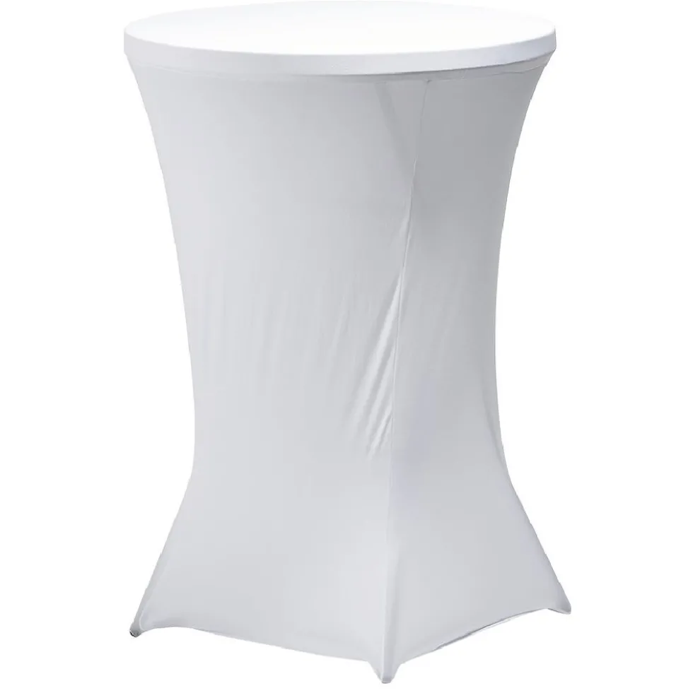 Housse pour table haute Fiesta blanc Ø80xH110cm