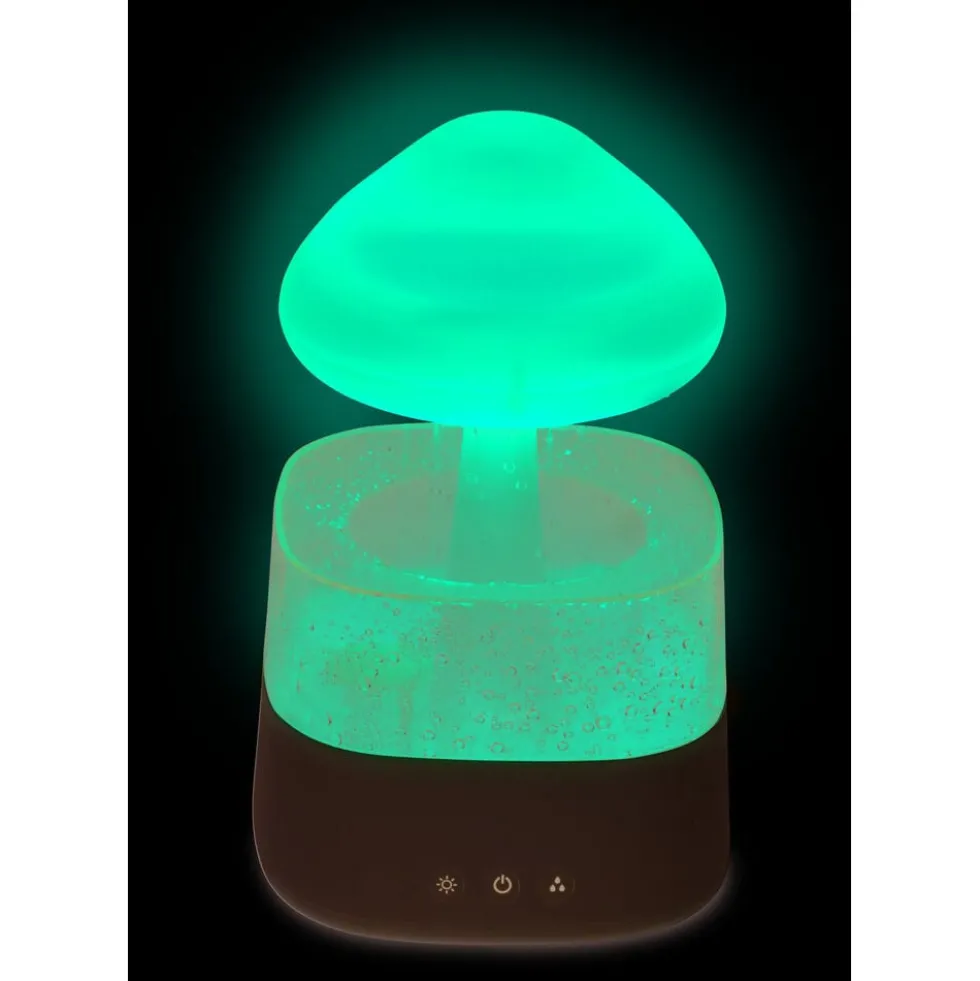 Humidificateur arbre à nuage lumineux 7 couleurs brume et pluie Ø17xH26,5cm