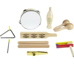Instrument de musique enfant bois 10 pièces