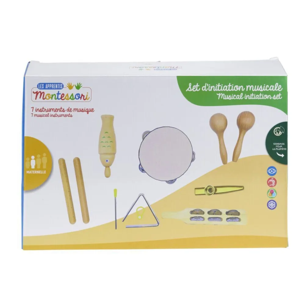 Instrument de musique enfant bois 10 pièces