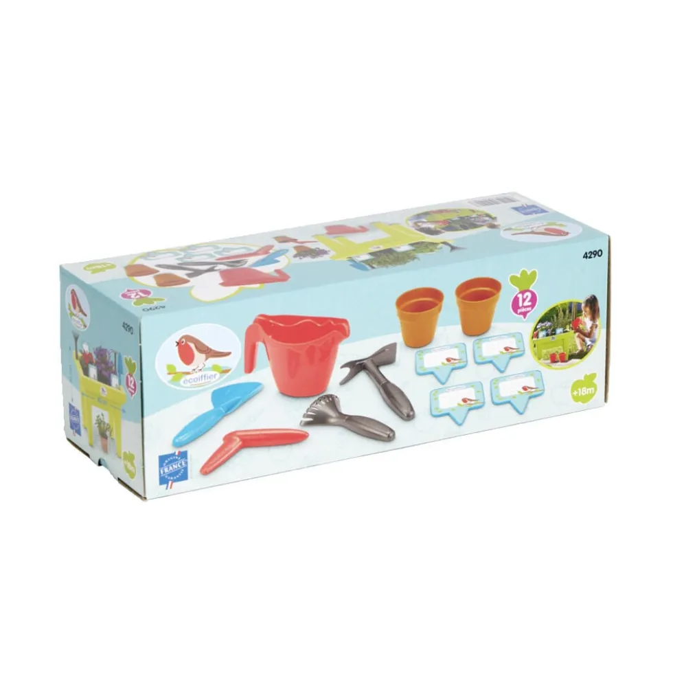 Jardinière enfant plastique avec 11 accessoires 43xH31x27cm