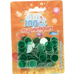 100 jetons de loto ronds