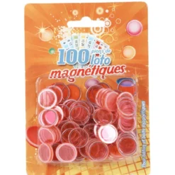 100 jetons de loto ronds