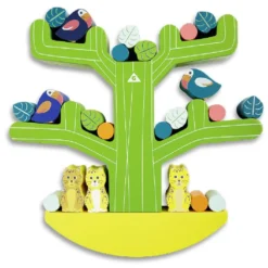 Jeu Arbre balancier animaux et formes en bois
