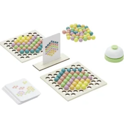 Jeu bois activité en duo défi bille construction et flèches (3 modèles)