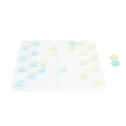 Jeu de dame transparent 25x25cm