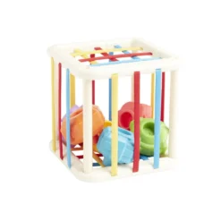 Jeu de motricité fine cube et formes 6 pièces 11x11x11cm