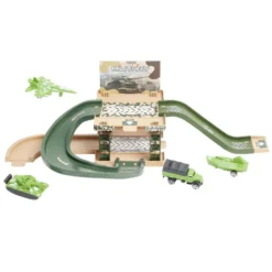 Jeu de parking militaire à construire avec 4 véhicules 19 pièces
