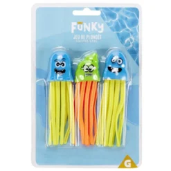 Jeu de plongée lesté pieuvre plastique 5x15cm (3 pièces)