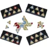 Jeu de société domino triangulaire en bois