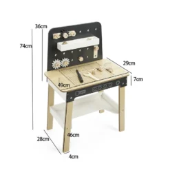 Jeu établi de bricolage avec outils en bois