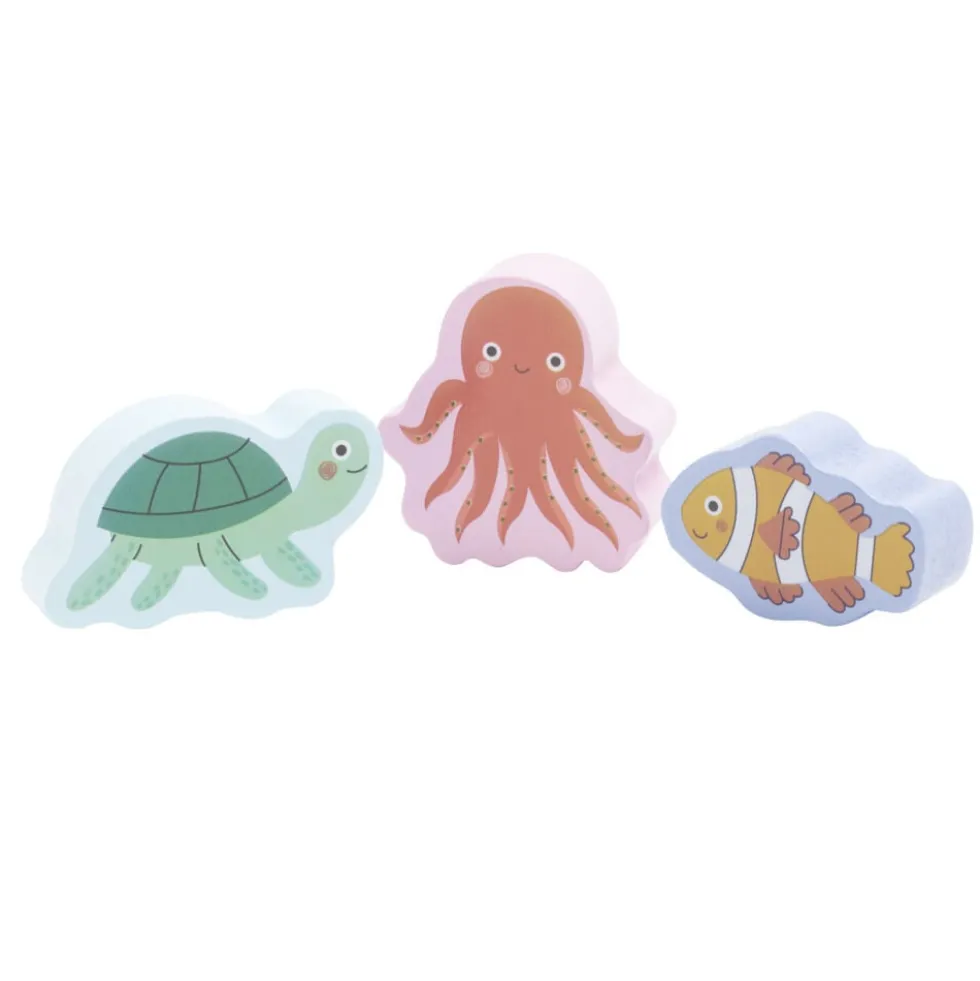 Jouet en bois coloré 3 pièces (4 modèles)