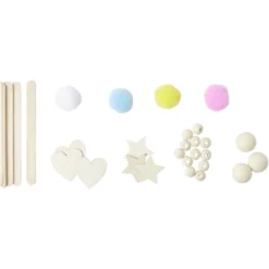 Kit créatif cadre photo en bois 31 pièces (2 modèles)