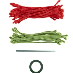 Kit créatif fil chenille fleur à confectionner L36cm (3 modèles)