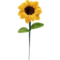 Kit créatif fil chenille fleur à confectionner L36cm (3 modèles)