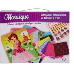 Kit création mosaïque autocollante x 6 tableaux