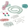 Kit de création collier et boucles d'oreilles vert menthe