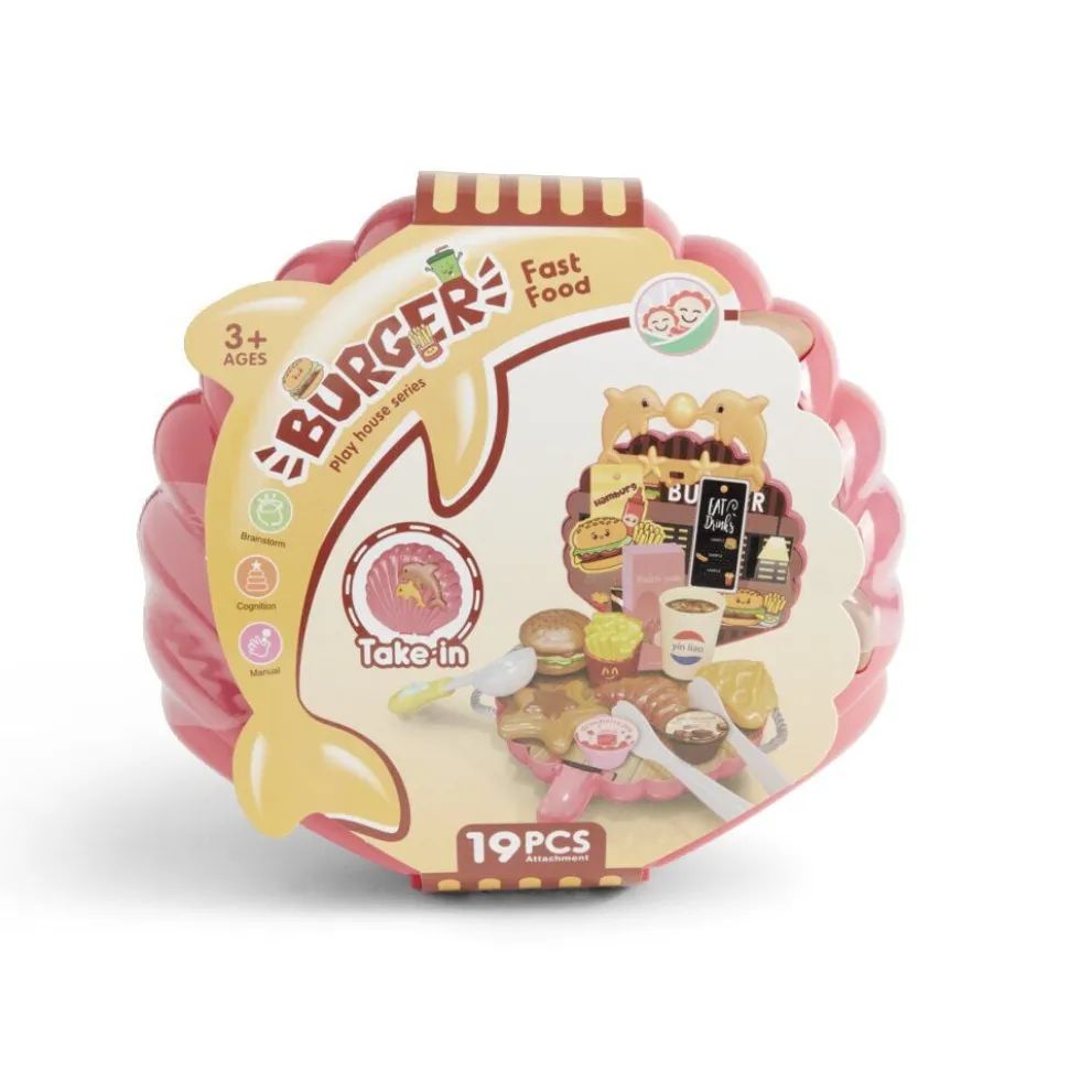 Kit de jeu burger fast food 19 pièces