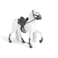 Kit de jeu écurie et cheval blanc ou marron
