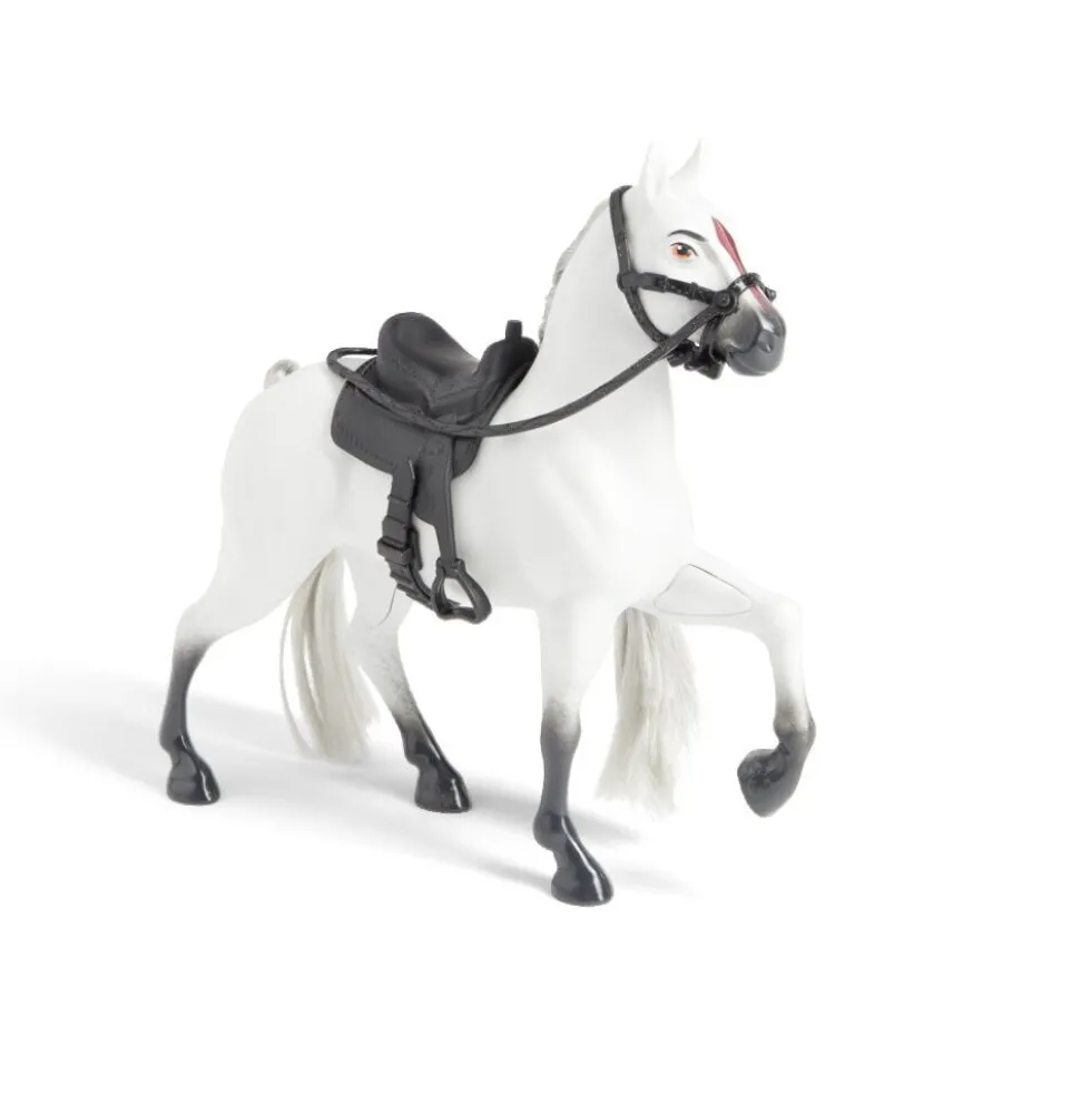 Kit de jeu écurie et cheval blanc ou marron