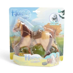 Kit de jeu écurie et cheval blanc ou marron