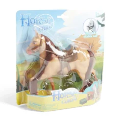Kit de jeu écurie et cheval blanc ou marron