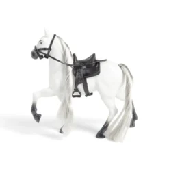 Kit de jeu écurie et cheval blanc ou marron